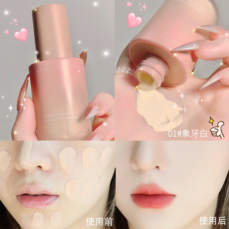 Kem Nền bb Che Khuyết Điểm Dưỡng Ẩm Kiểm Soát Dầu Lâu Trôi Tự Nhiên