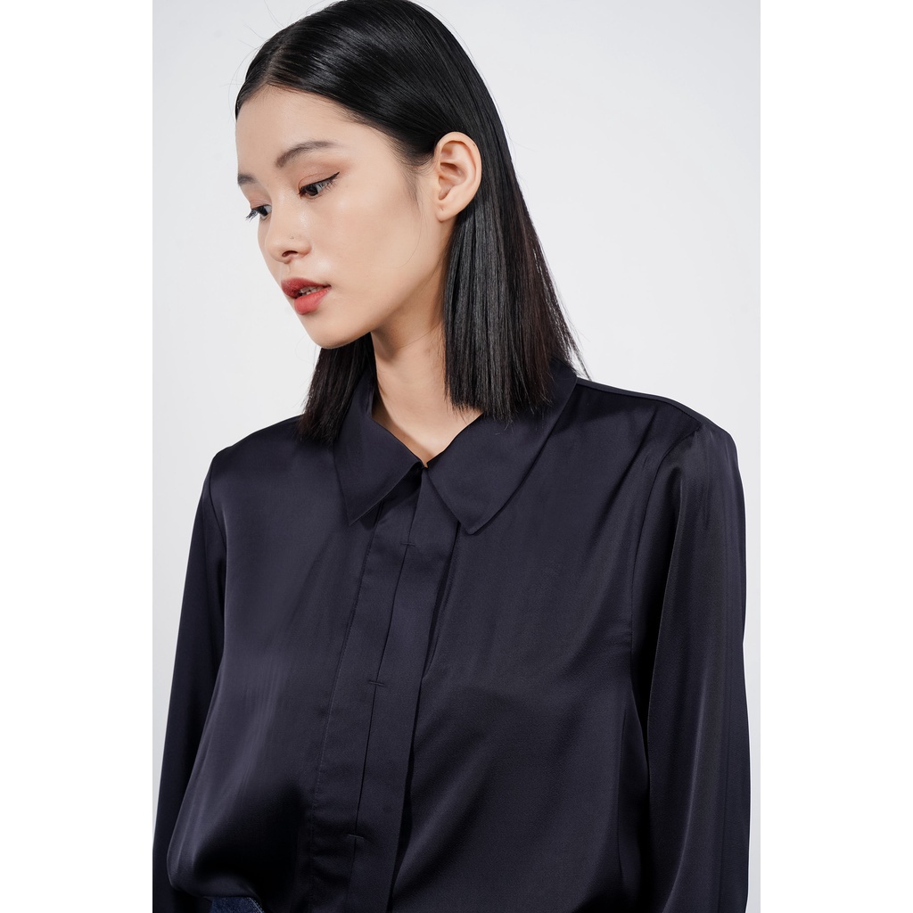 Áo Sơ Mi Nữ Tay Dài Kiểu Xẻ Sườn Form Loose - Routine 10S21SHLW002