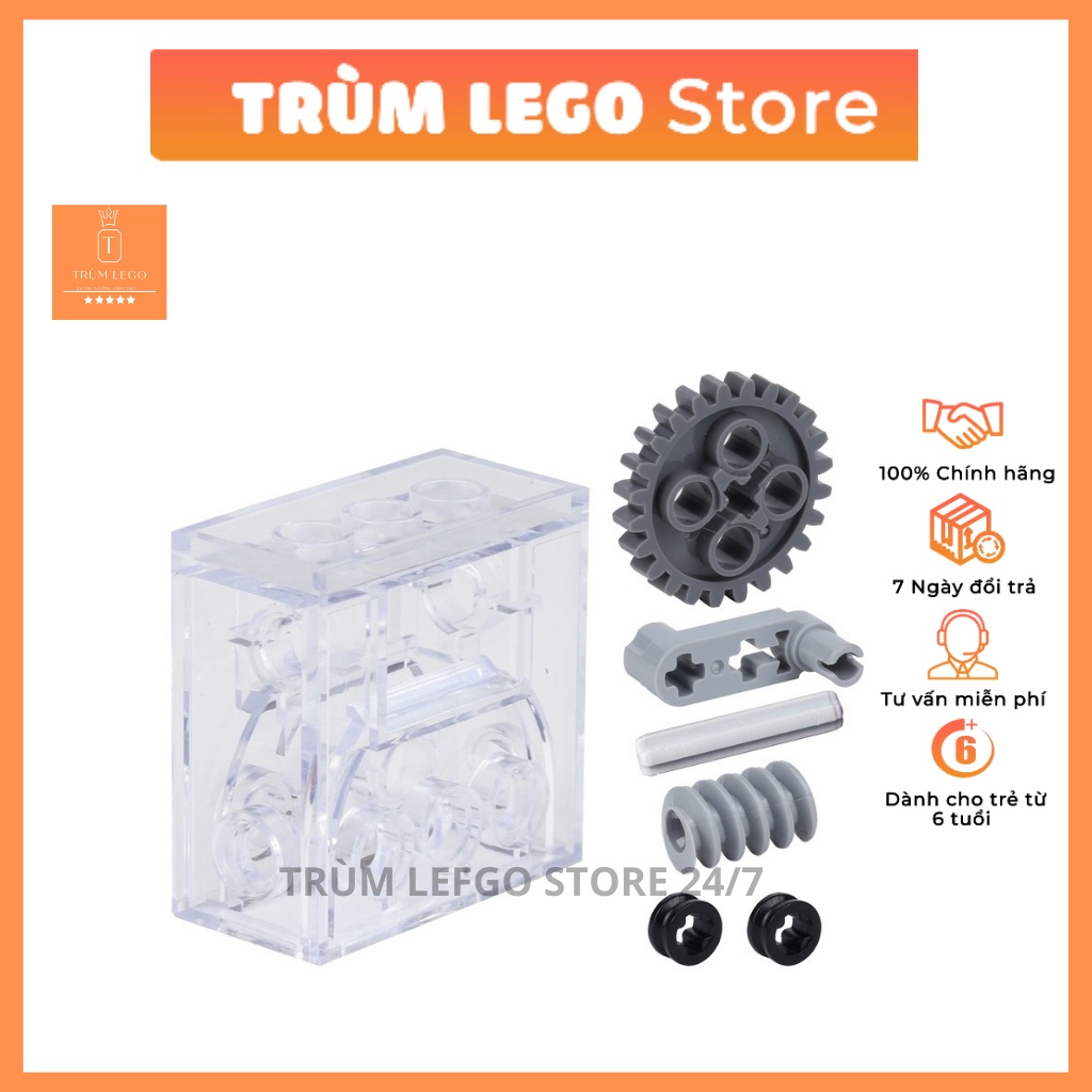 PHỤ KIỆN LEGO TECHNIC HỘP SỐ BÁNH RĂNG TRỤC VÍT TƯƠNG THÍCH LEGO 9686 LEGO EDUCATION