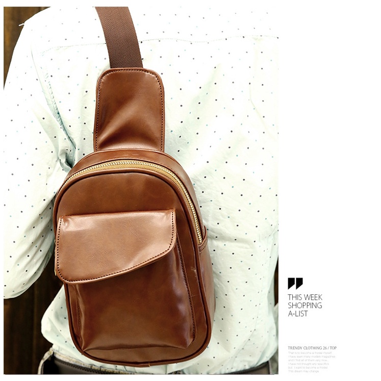 Túi đeo chéo nam da PU thời trang nam phong cách Hàn quốc TX 9108