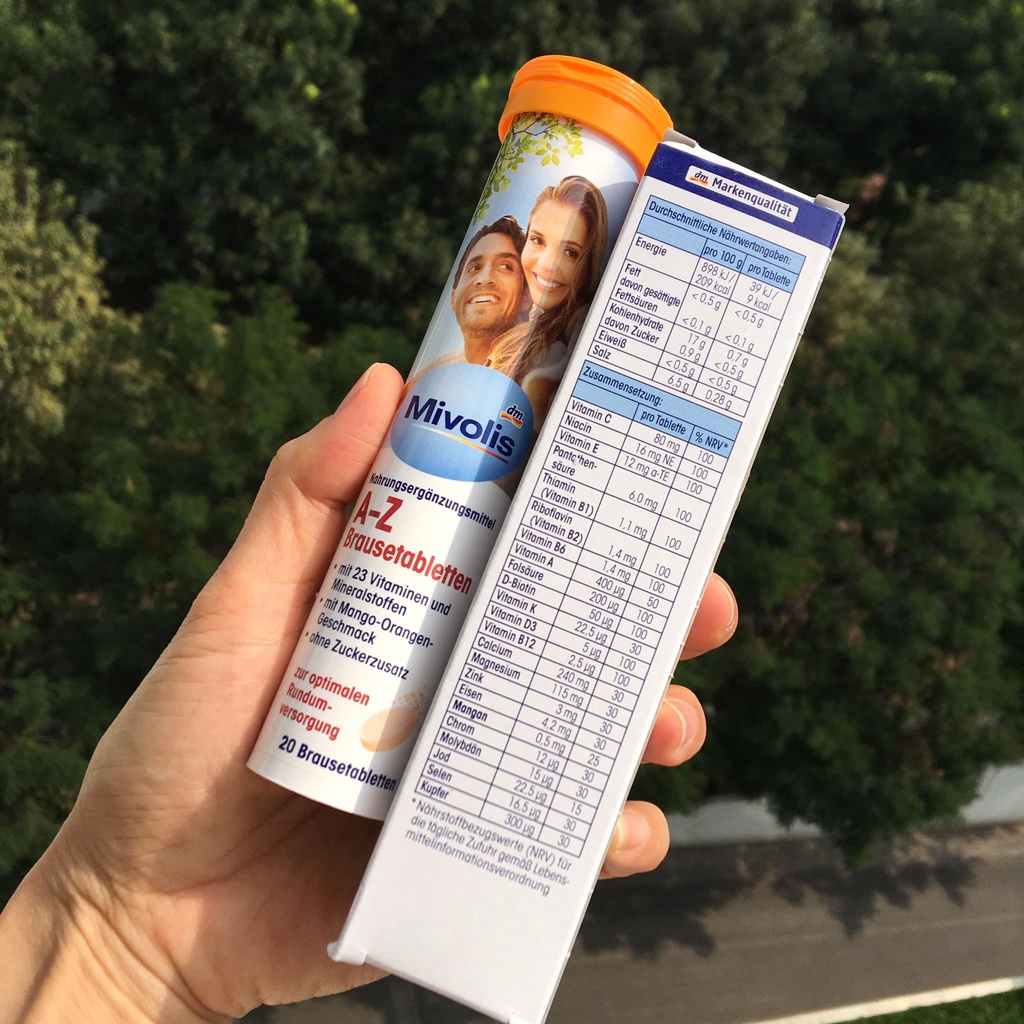 Viên Sủi Mivolis Vitamin C và các vị khác - Hàng nội địa Đức