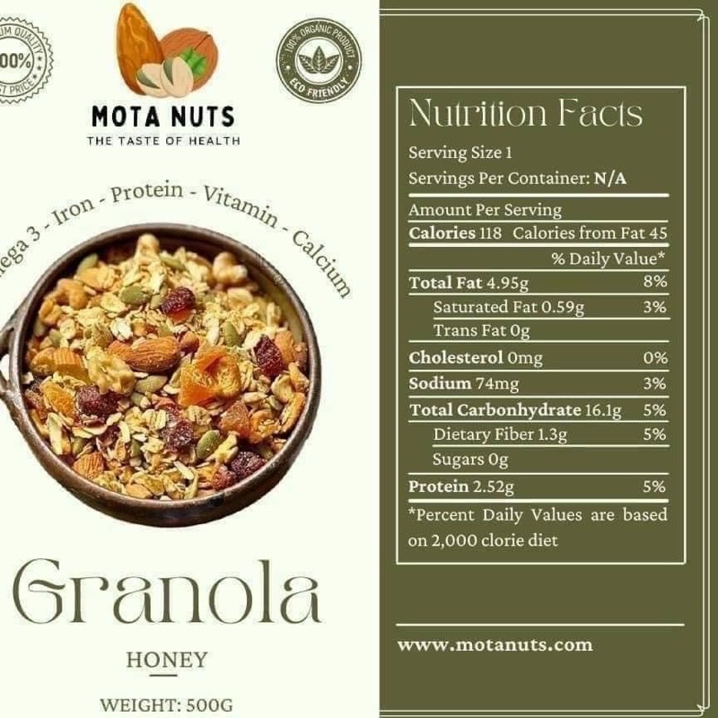 Hộp 500gram Ngũ Cốc Dinh Dưỡng GRANOLA
