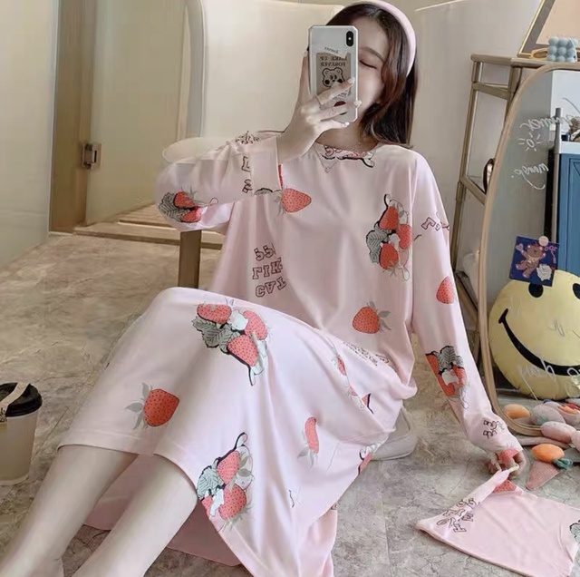 Váy ngủ dài tay (note màu vs size) | BigBuy360 - bigbuy360.vn