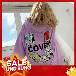 [ MUA 1 ÁO TẶNG 1 VỚ CUTE ❤️] Áo Hoodie nỉ bông UNCOVER TÍM Unisex -Hàng nhập khẩu