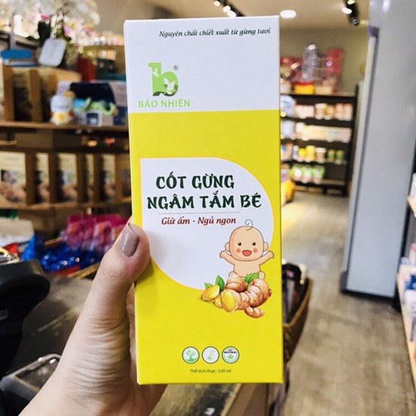 Cốt gừng ngâm tắm bé Bảo Nhiên