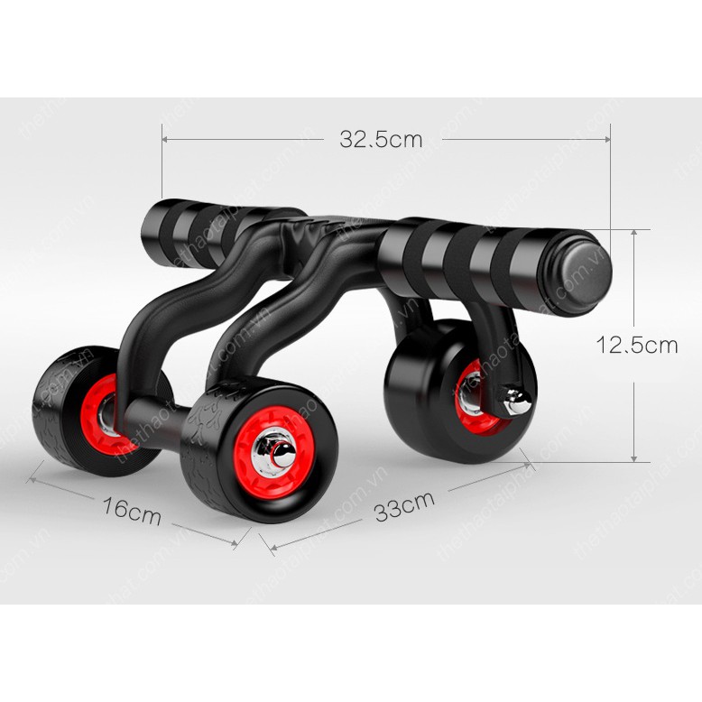 CON LĂN TẬP BỤNG 4 BÁNH ( AB ROLLER AND PUSH UP BAR) _Giá Rẻ