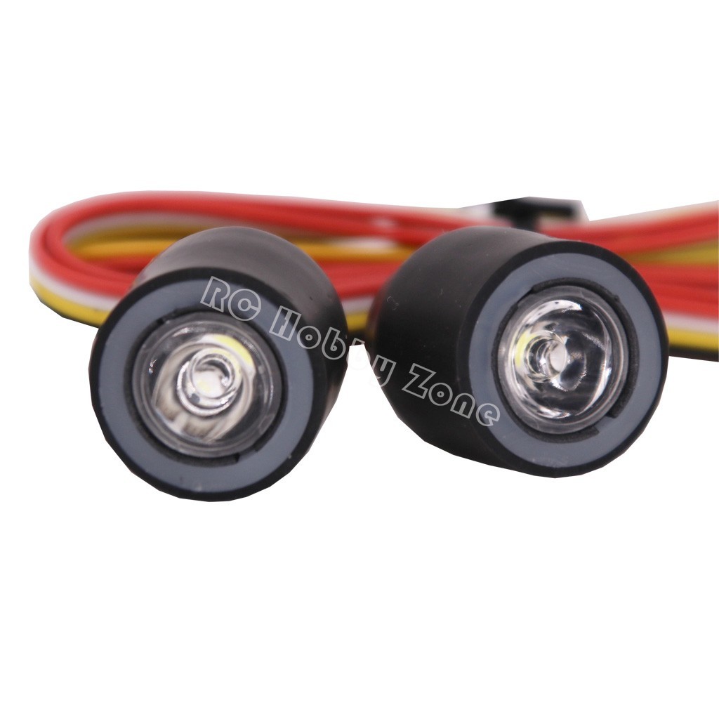 Set 2 Đèn Pha LED Dành Cho Mô Hình Xe Đồ Chơi 1/10 RC SCX10 TRX4 D90 Jeep Wrangler 90046 90047