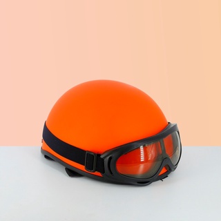 Mũ bảo hiểm nửa đầu 1/2 - kèm kính UV  tặng lưỡi trai