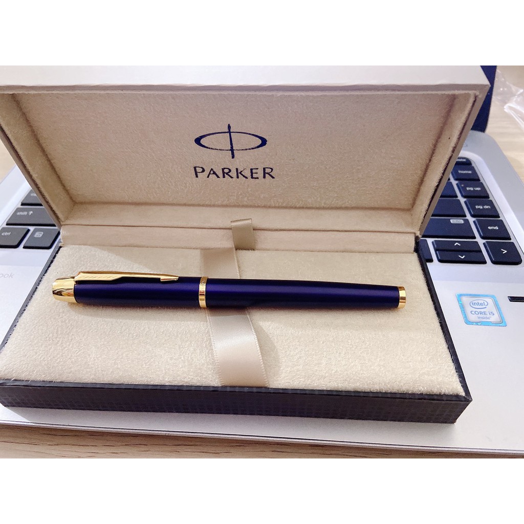 Bút Ký PARKER_IM [Xanh Cài Vàng] - Miễn Phí Khắc Chữ, Logo & Tặng kèm Ngòi Ký