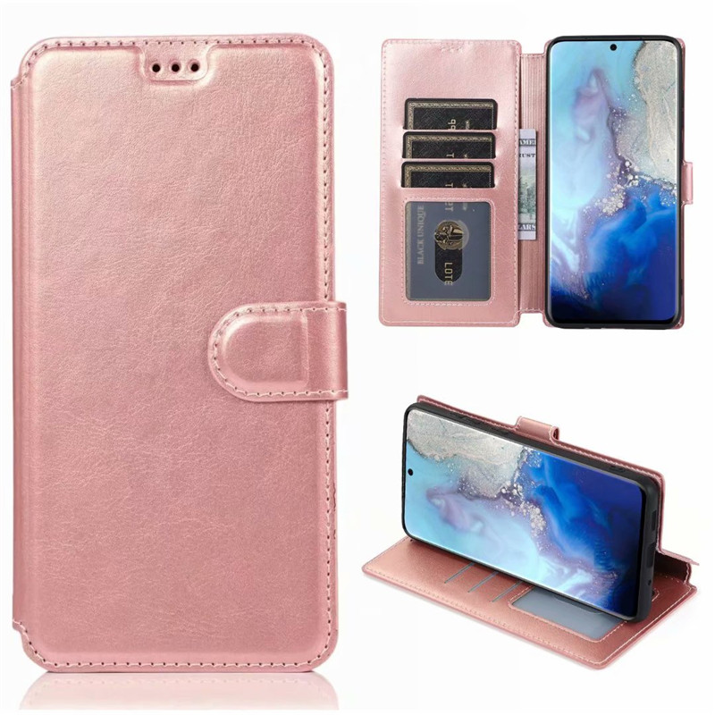 Bao da nắp gập dạng ví kiêm giá đỡ chống rơi/sốc có ngăn đựng thẻ nhiều màu cho Samsung Galaxy S10 S10E S9 Plus Lite 5G