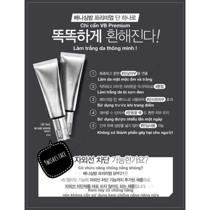 Kem Dưỡng Trắng Da Nâng Tone 9wishes Vanishing Balm Premium SPF21++