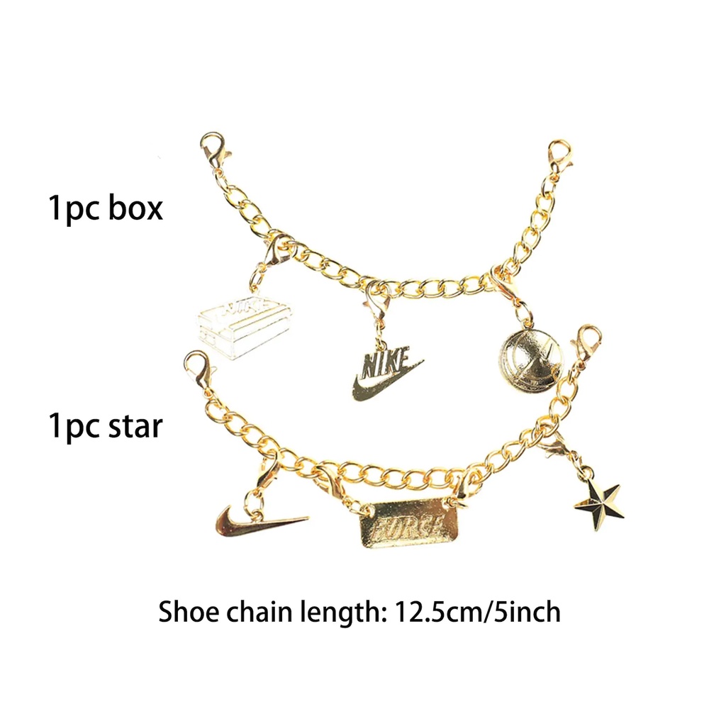 Phụ Kiện Trang Trí Giày AF1 Lucky Charms- Chuỗi vòng trang trí NK Jordan mạ vàng cá tính