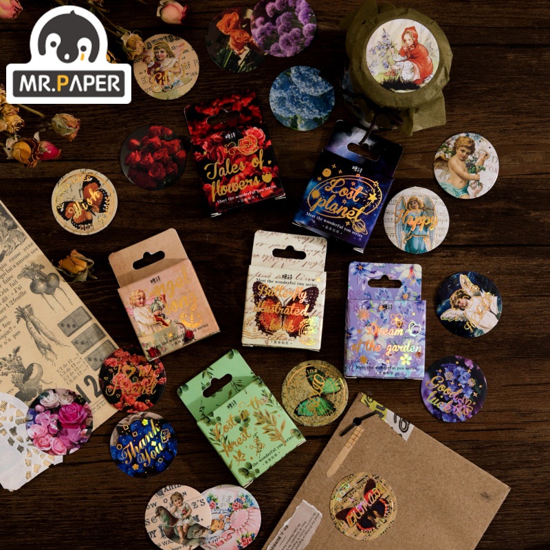 Hộp sticker dán trang trí 6 kiểu dáng xinh xắn