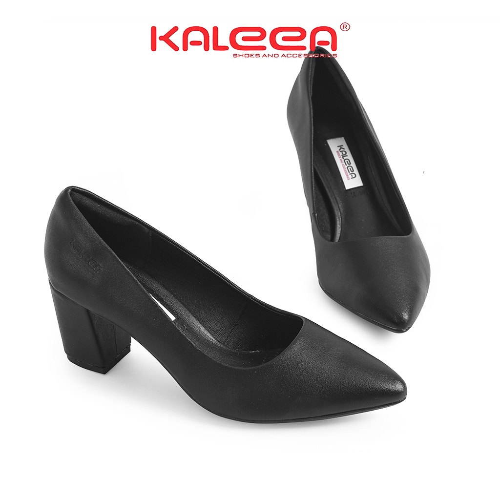 Giày Cao Gót Nữ KALEEA K446 Gót Trụ Đế Cao 6p