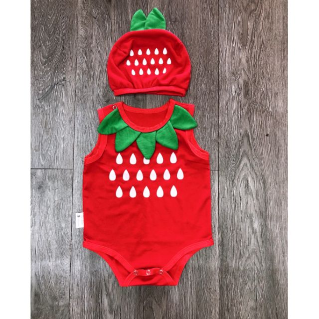 Baby Bộ Bodysiut Cho Bé Hình Trái Dâu - WinBaby - BDS02_D Baby