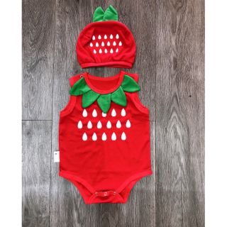 Bộ bodysiut cho bé hình trái dâu - winbaby - bds02_d