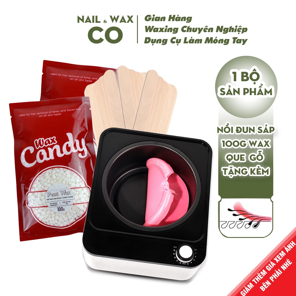 Nồi wax lông chống dính CANDYWAX đen, nồi nấu sáp wax lông cao cấp