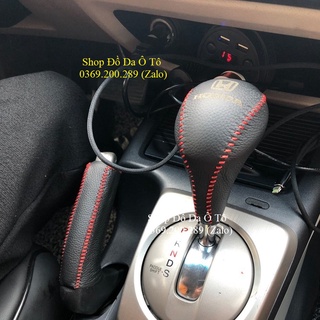 Bao da bọc cần sô phanh tay xe Honda Civic AT ( đời 2007->2012) số tự động, bằng da bò thật