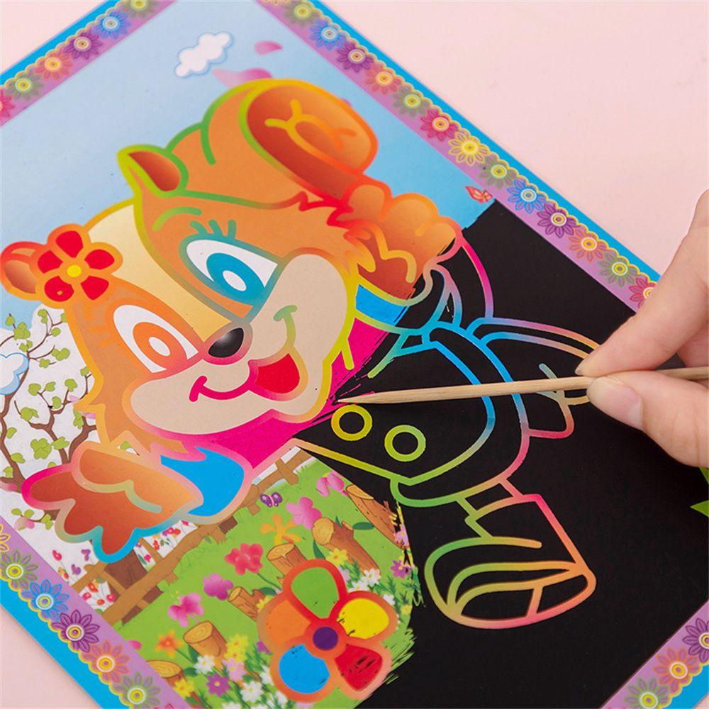 ANEMONE Set 5 Sách Vẽ Tranh Bằng Giấy Nhiều Màu Sắc Giáo Dục Sớm Cho Bé