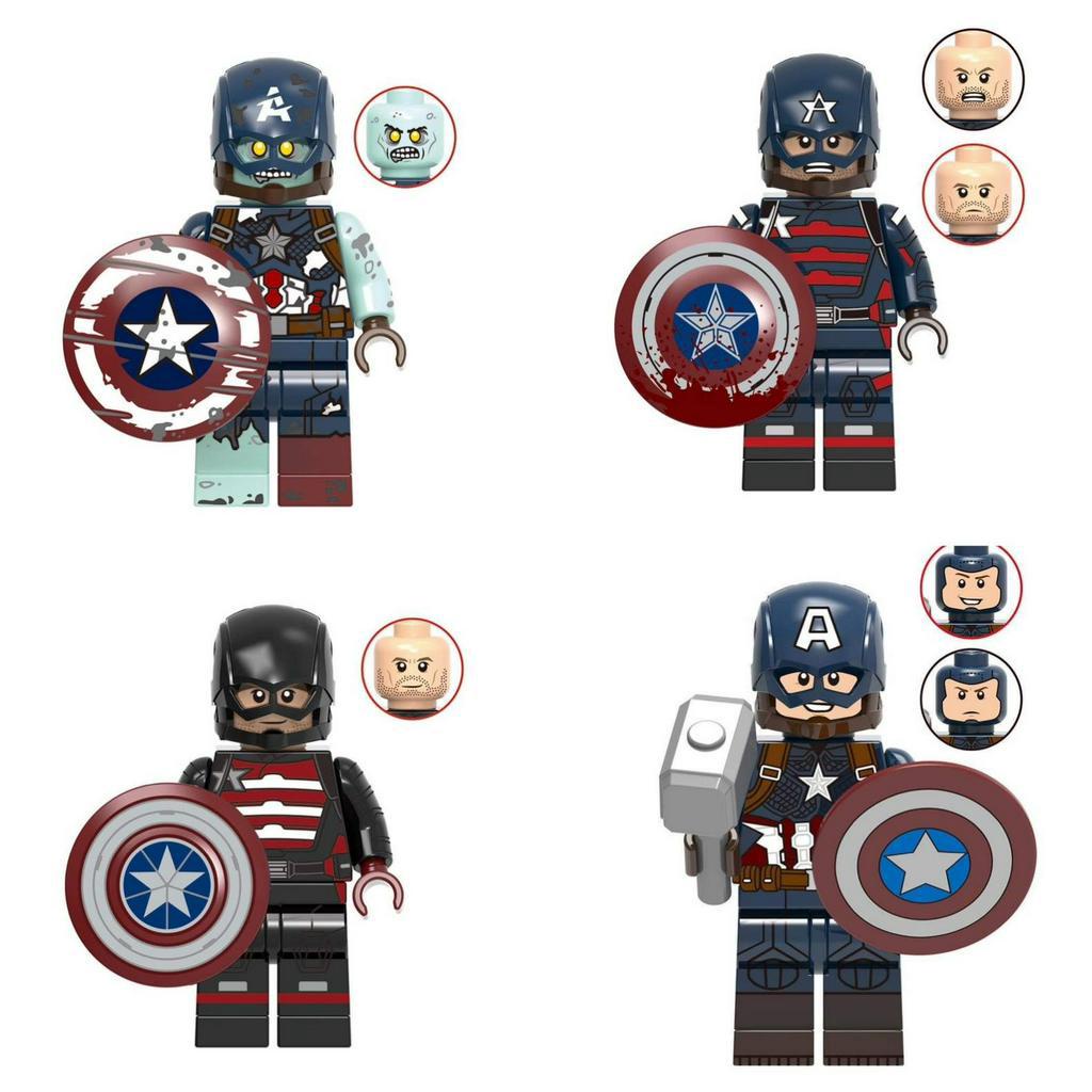 Đồ chơi lắp ráp minifigure mô hình Captain America Đội trưởng Mỹ cho bé – Marvel The Avengers super hero blocks