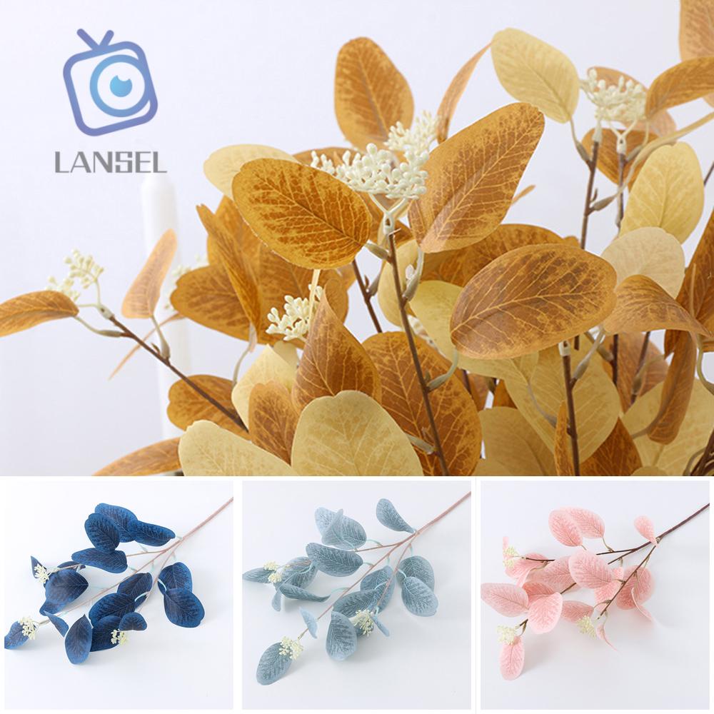 Nhánh lá bạch đàn nhân tạo nhiều màu dùng trang trí tiệc cưới