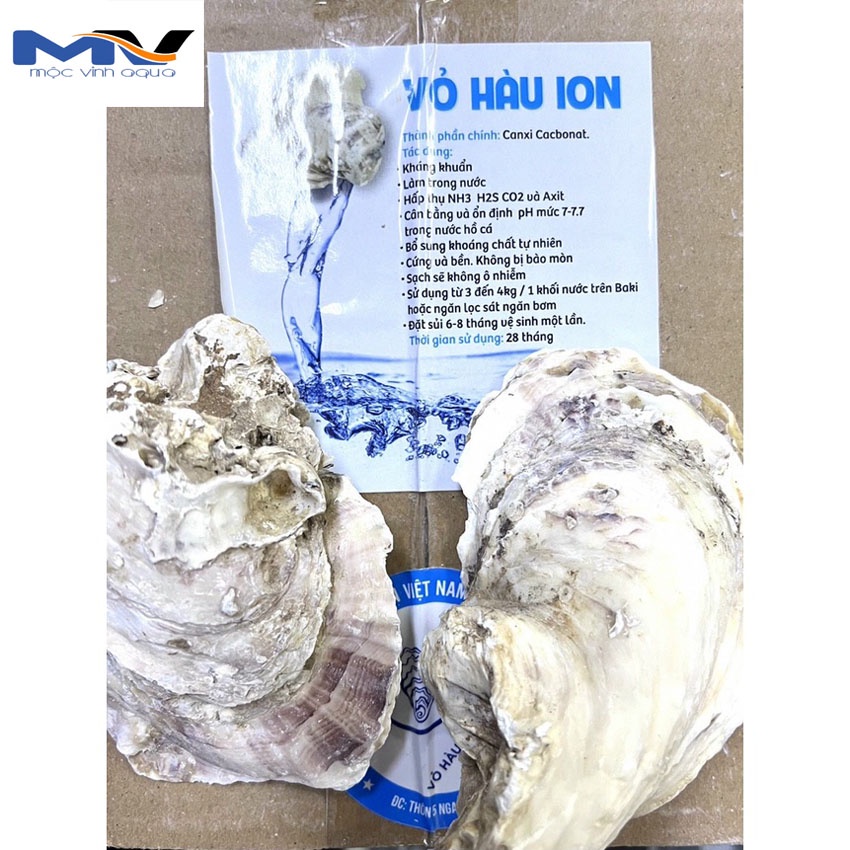 Vỏ hàu ion đá được gia nhiệt theo công nghệ của trại Cá Koi nhật bản 1kg
