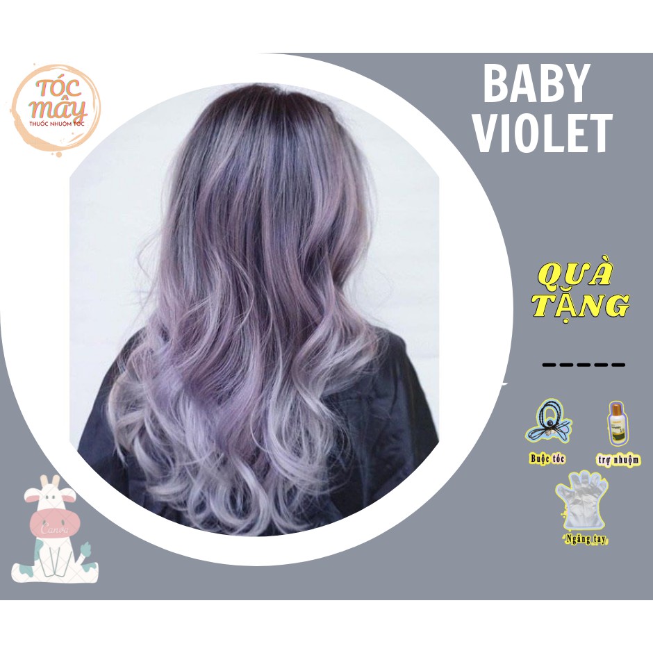 &lt;FREE SHIP&gt; Thuốc nhuộm tóc Baby violet+OXI, găng tay :)