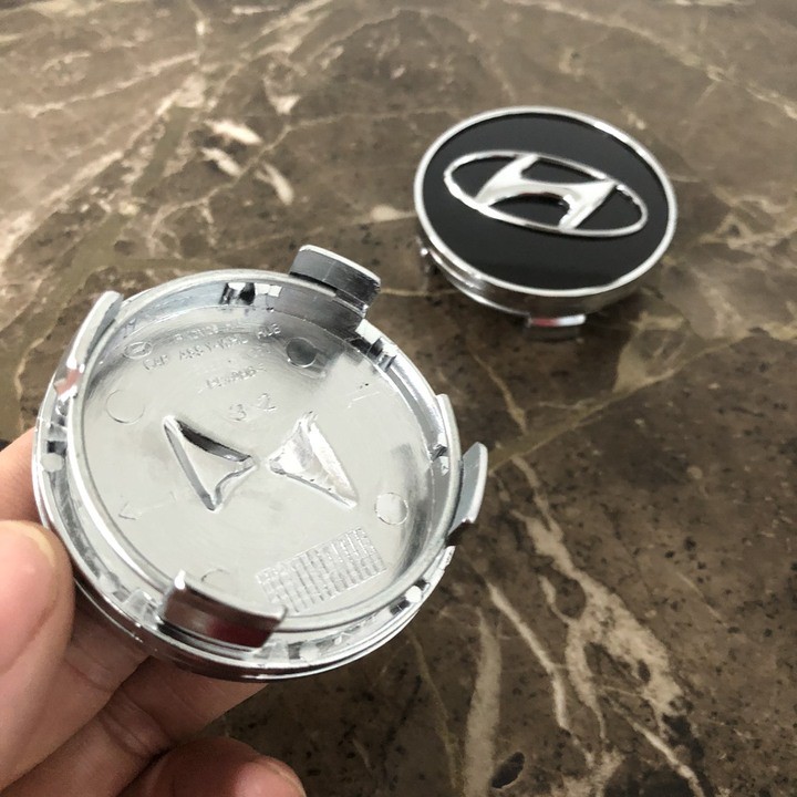 Logo chụp mâm, ốp lazang bánh xe ô tô Hyundai HY-60 Kích thước 60mm - 01 CHIẾC