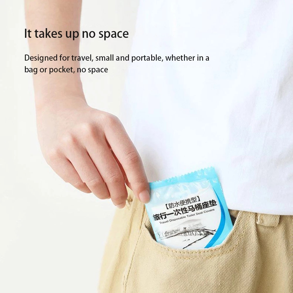 Vỏ Bọc Bệ Ngồi Toilet Dùng 1 Lần Chống Nước Tiện Dụng Cho Đi Du Lịch