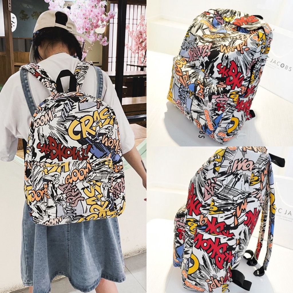 Balo in họa tiết màu sắc cá tính trẻ trung cho nam và nữ