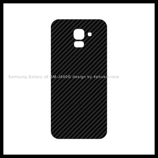 Decal dán lưng Samsung J6 carbon đen