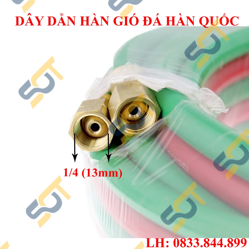 Dây dẫn oxi, Dây hơi hàn gió đá acetylen 3 lớp chất lượng cao - Hàn quốc