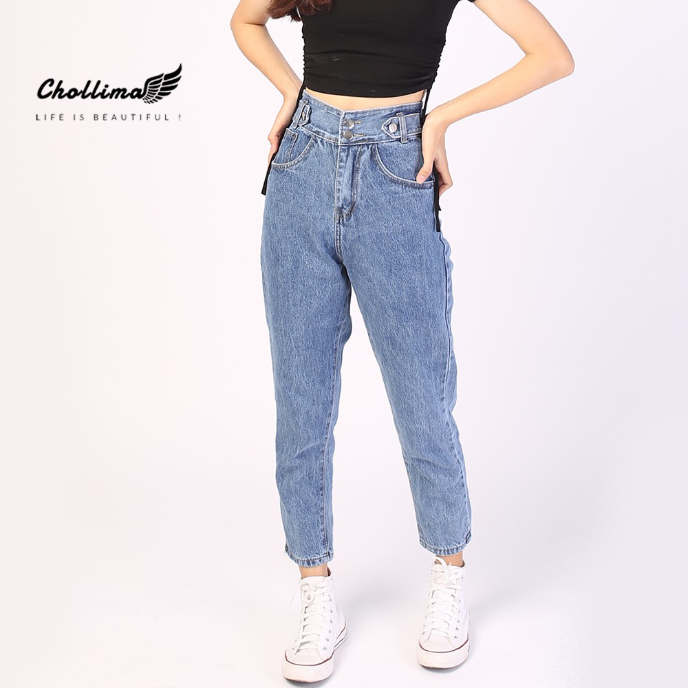 Quần baggy jeans nữ Chollima form rộng 2 bách nhọn QD015 ulzzang phong cách hàn quốc