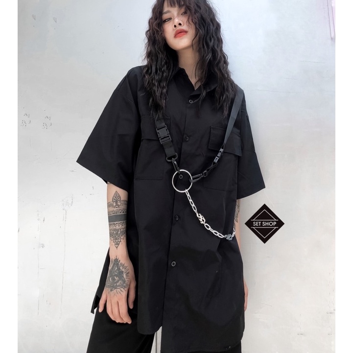 Áo sơmi tặng kèm phụ kiện chain ring