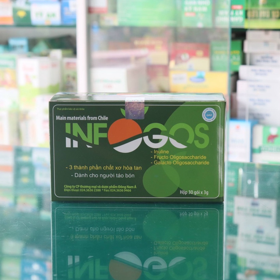 Infogos - Hỗ trợ bổ sung chất xơ, giảm táo bón cho người lớn và trẻ em (Hộp 30 gói x 3g)