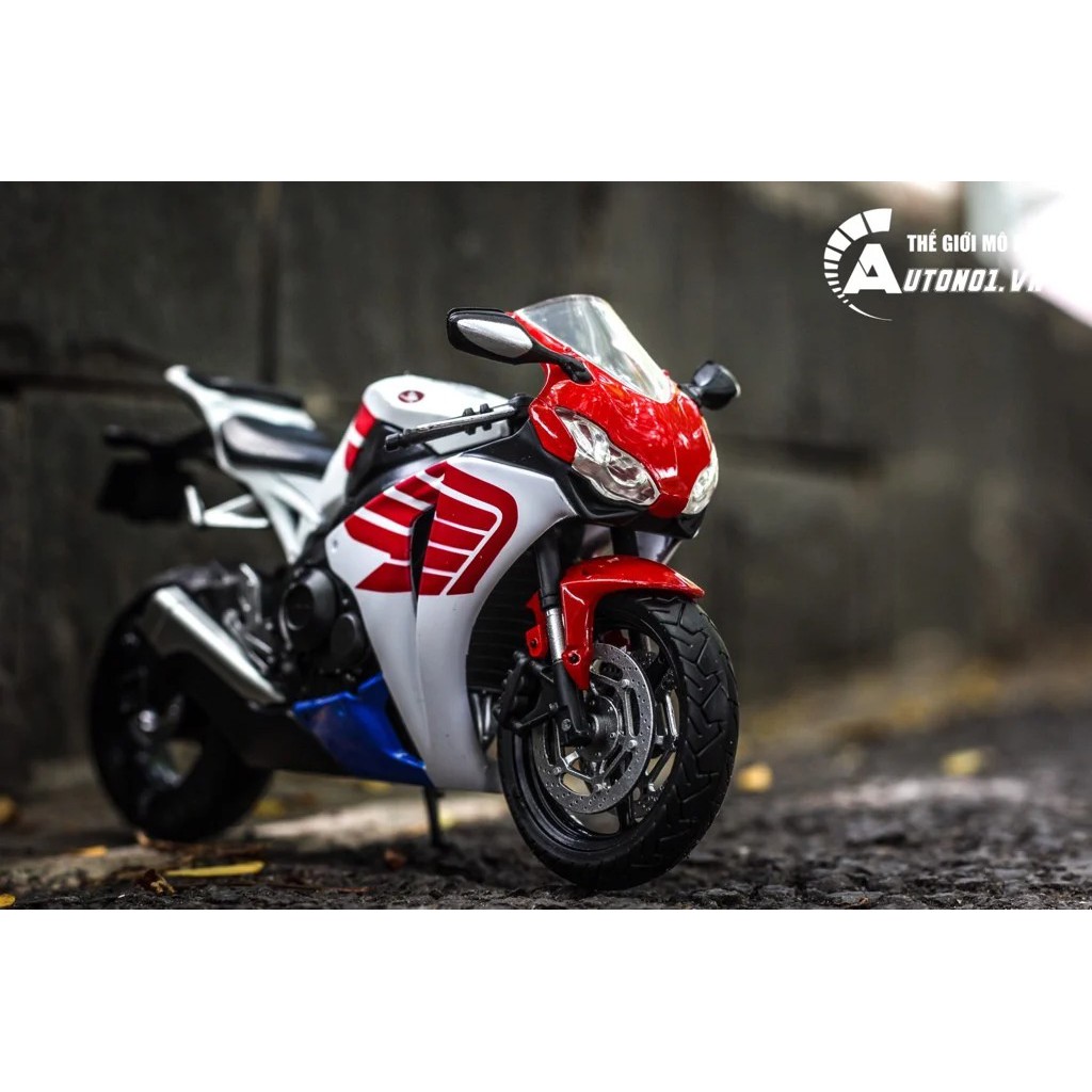 MÔ HÌNH XE HONDA CBR 1000RR WHITE RED 1:12 JOYCITY 6803