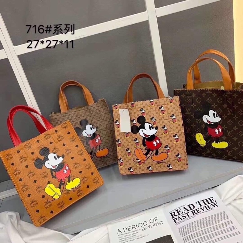 ( SẴN) TÚI XÁCH NỮ DA THỜI TRANG IN HÌNH MICKEY HOT TREND, TÚI TOTE MICKEY