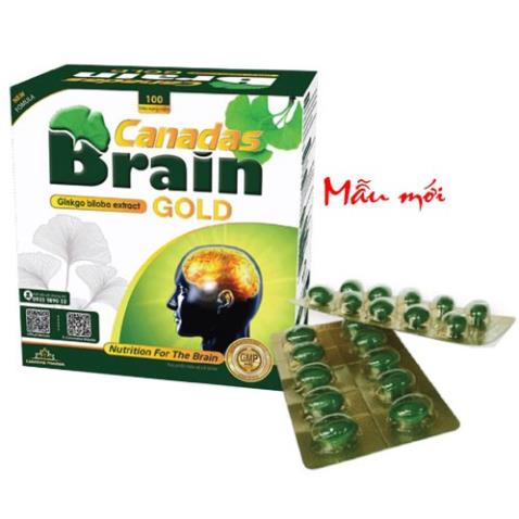 Canadas Brain Gold - hỗ trợ tuần hoàn và lưu thông máu não (Hộp 10 vỉ x 10 viên)