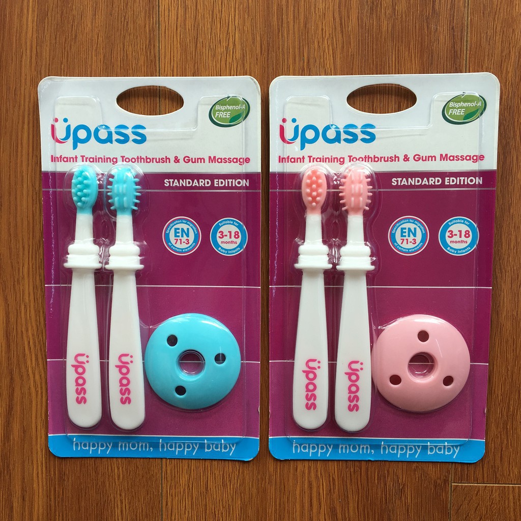 Bộ bàn chải tập đánh răng và mát xa nướu Upass UP4003N (2 chiếc)