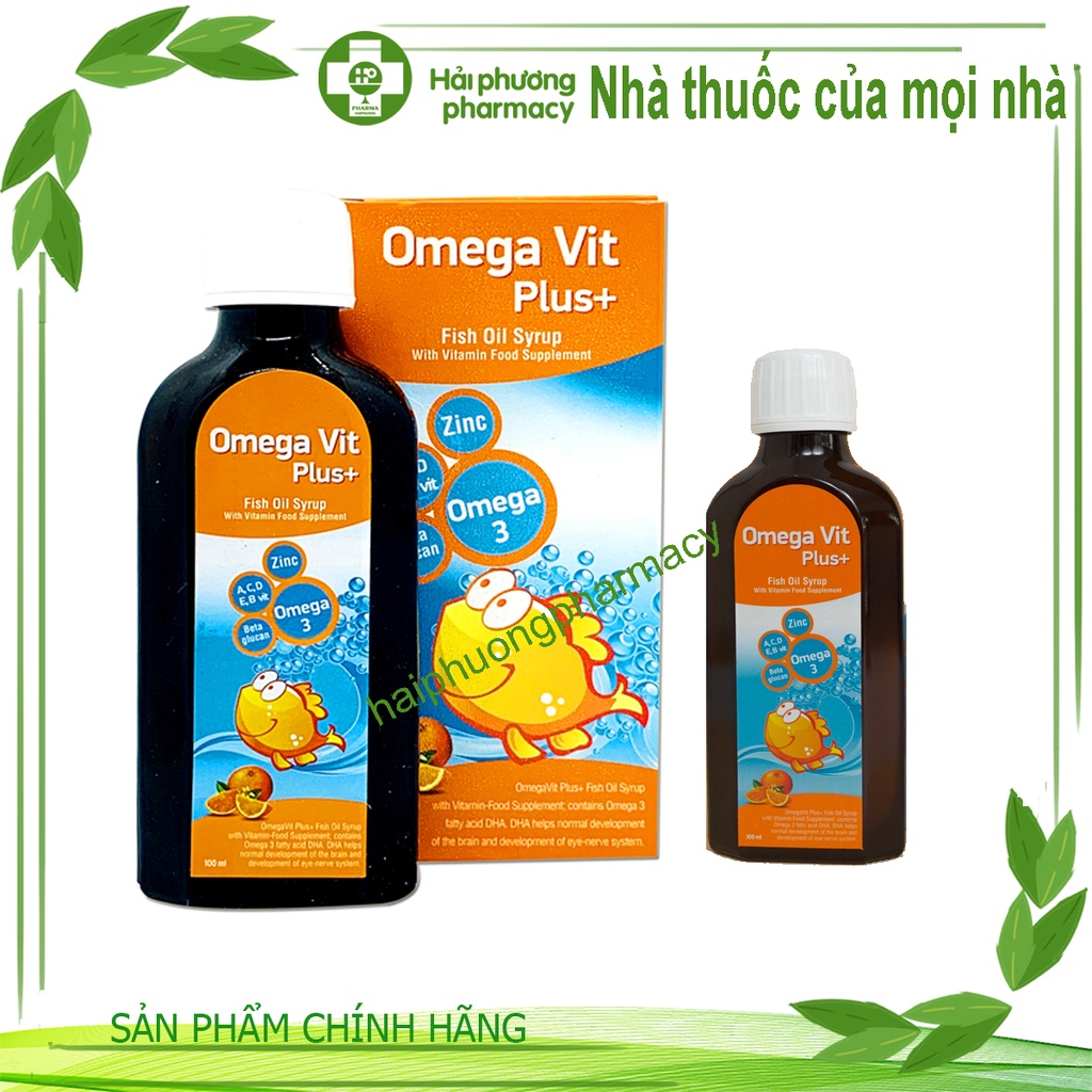 Omega Vit Plus+ - Chai 100ml - Bổ sung DHA , Vitamin và Khoáng Chất