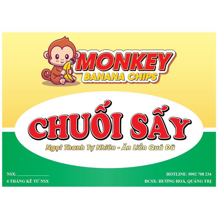 Chuối Sấy Monkey Banana Chips Loại Hảo Hạng