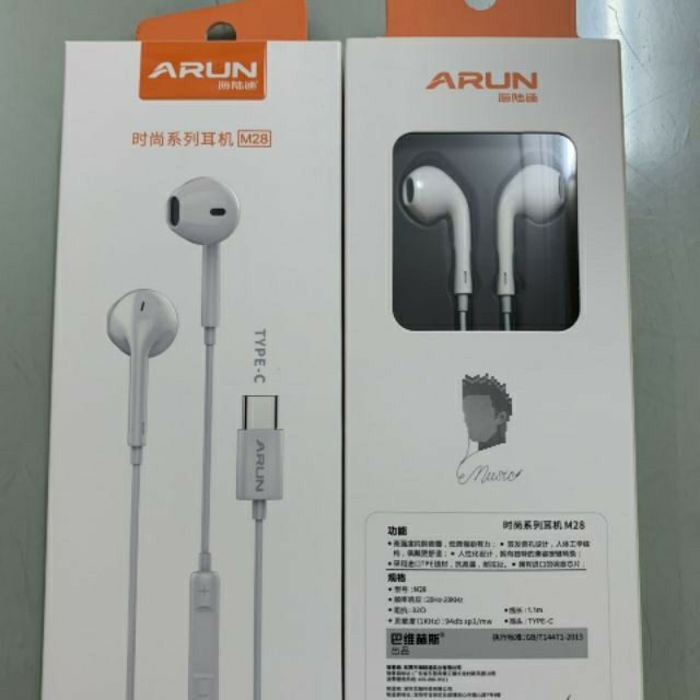 Tai nghe Arun chân Type-C (M28) chính hãng bảo hành 3 tháng