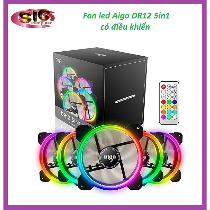 Quạt Fan led Aigo DR12 5in1