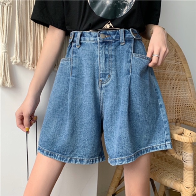 1255.QUẦN SHORTS ỐNG RỘNG NÚT BẤM GÀI EO CÓ SIZE BIGSIZE QUẦN ĐÙI NGỐ GIẢ VÁY CÓ BIG SIZE XÁM XANH TRẮNG