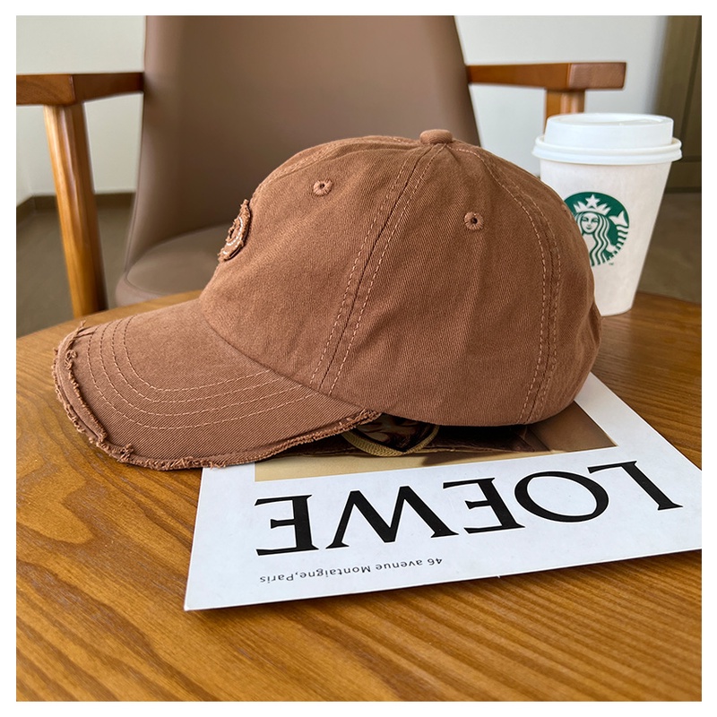 Mũ Lưỡi Trai Mềm Màu Cà Phê In Chữ P Kiểu Hàn Quốc Thời Trang Thu Đông Cho Nam Và Nữ