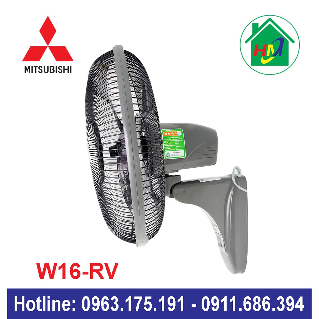 [Mã ELMS5 giảm 7% đơn 300K] Quạt Treo Tường Điều Khiển Từ Xa Misubishi W16-RV | BigBuy360 - bigbuy360.vn