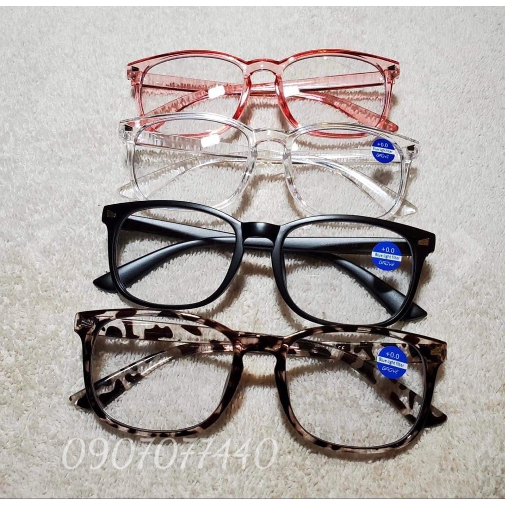 Set 4 mắt kính không độ chống ánh sáng xanh và tia cực tím UV lên đến 400 - EDS Hàng Mỹ