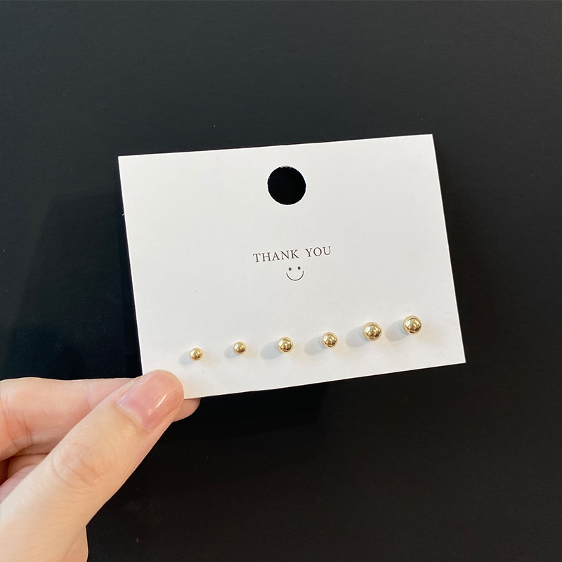 Khuyên Tai Hình Hạt Đậu Vàng Mini Đơn Giản