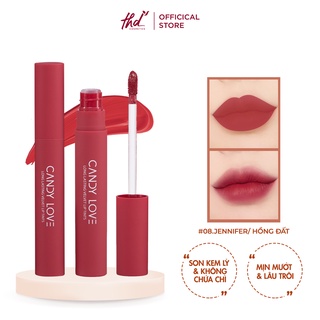 Son kem lì Candy Love 3,5g mềm mịn lâu trôi Màu 08 Jennifer Hồng đất