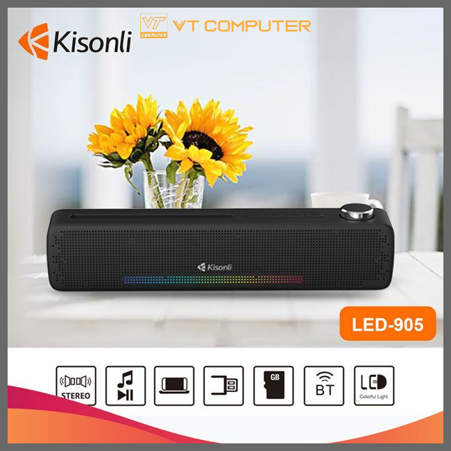 Loa Máy Tính Không Dây / Kisonli / Led RGB / 904 / 905 / Bảo Hành 12 Tháng